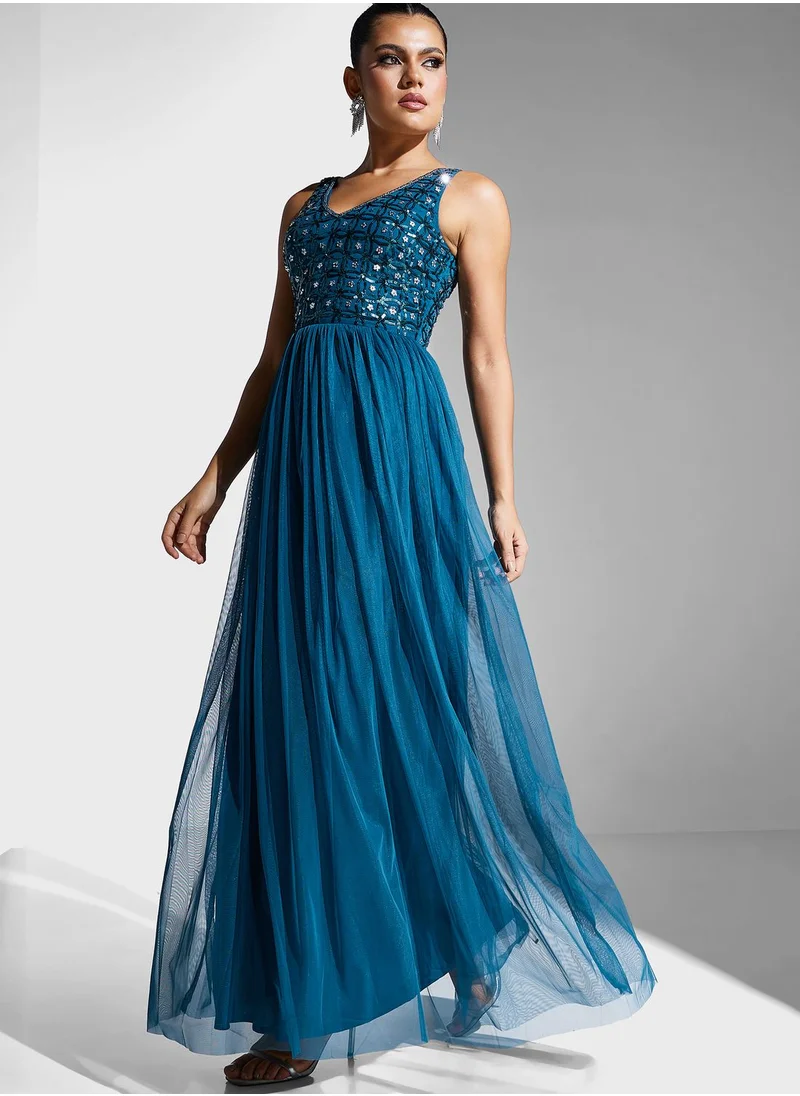 Namshi x Embellished Bodice Dress