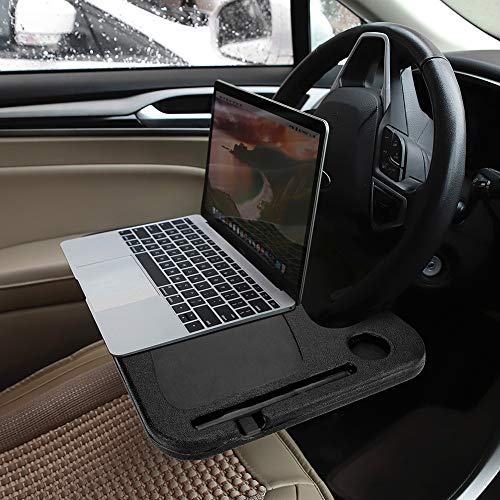 X XINDELL XINDELL Steering Wheel Tray - Food Tray for Eating & Laptop Holder Vehicle Travel Accessories, Front Seat Desk Car Organizer, Compatible with Honda, Jeep, Nissan, Ford, Truck & Van Interiors - Image 3