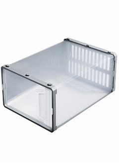 HomarKet 6 Packs Shoe Organizer Storage Boxes Clear Plastic Stackable Shoe Storage Bins with Drawers Lids  - Image 4
