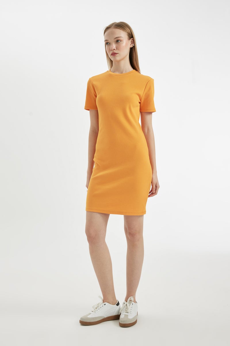 DeFacto Woman Bodycon Crew Neck Ribbed Camisole Mini Dress  - Image 1