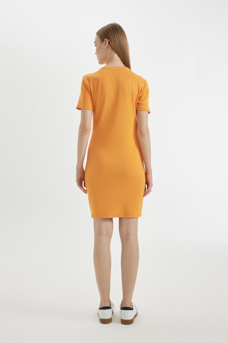 DeFacto Woman Bodycon Crew Neck Ribbed Camisole Mini Dress  - Image 4