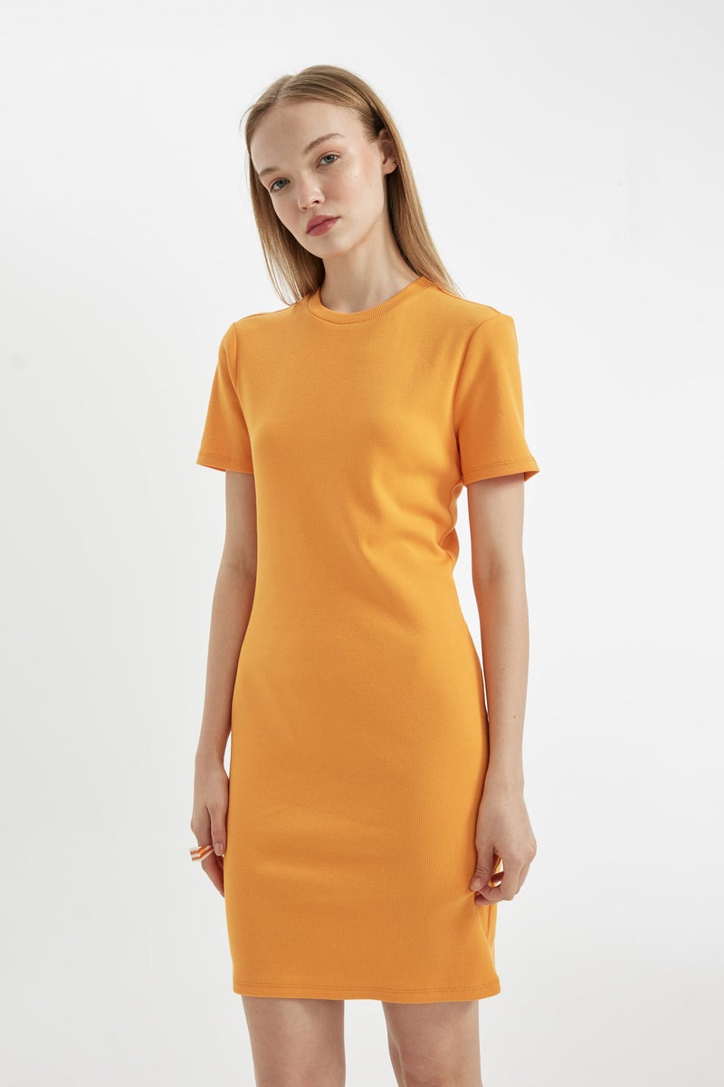 DeFacto Woman Bodycon Crew Neck Ribbed Camisole Mini Dress  - Image 5