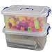 Eagrye 8 Quart Plastic Storage Latch Box, Clear Storage Bin Organizer with Handle, Set of 2 - Image 2