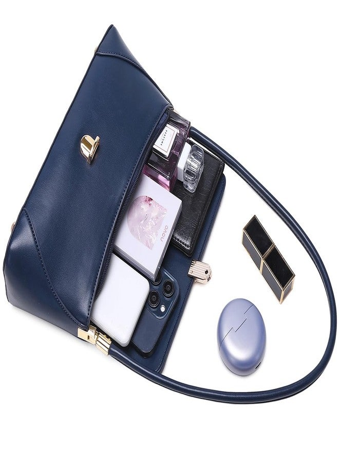 WSRYDJDL Shoulder Bags for Women Vintage Handbag Retro Classic Small Purse Cute Hobo Tote Handbag Mini Clutch Purse, Dark Blue - Image 5