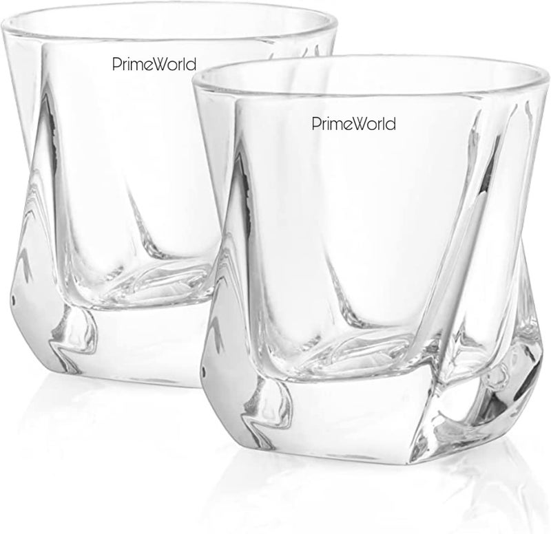 PrimeWorld طقم كؤوس ويسكي كريستال توستر الأوروبي 6 قطع - 300 مل زجاج بار لشرب البوربون، الويسكي، السكوتش، الكوكتيلات، الكونياك - كوكتيل قديم الطراز - Image 3