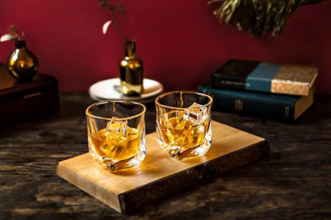 PrimeWorld طقم كؤوس ويسكي كريستال توستر الأوروبي 6 قطع - 300 مل زجاج بار لشرب البوربون، الويسكي، السكوتش، الكوكتيلات، الكونياك - كوكتيل قديم الطراز - Image 5