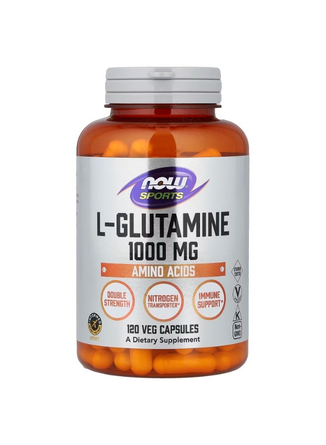 now Sports, L-Glutamine, 1,000 mg, 120 Veg Capsules - Image 1
