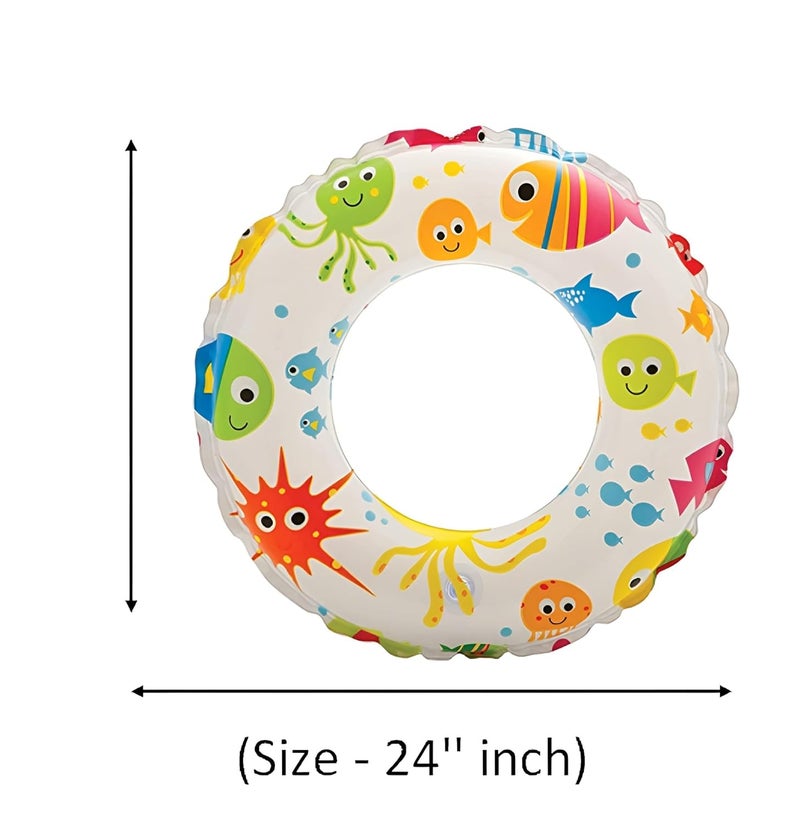 NELSTRAB Swimming Jacket & Swimming Ring Adjustable Float Inflatable Swim Vest Safety Jacket for Kids Girls and Boys(3-6 Year)(Multi Color)(Combo) - Image 5