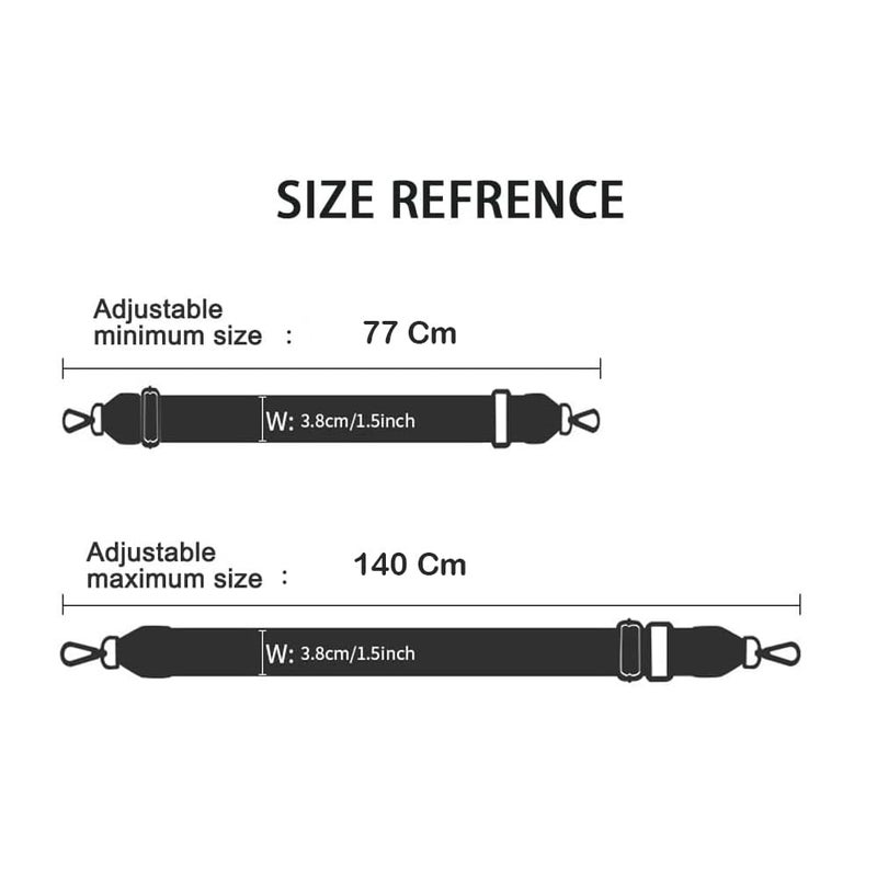 Styzere Adjustable Purse Strap Replacement for Women, 1.5" Wide Crossbody Shoulder Bag Strap, Boho Handbag (Design A) - Image 2