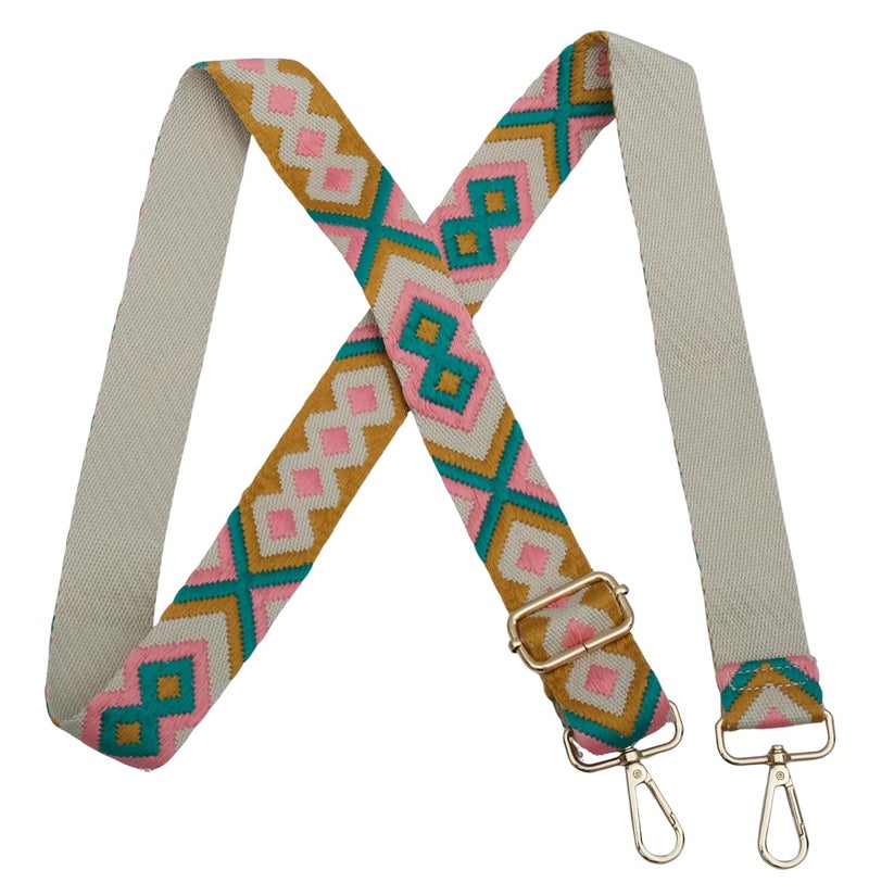 Styzere Adjustable Purse Strap Replacement for Women, 1.5" Wide Crossbody Shoulder Bag Strap, Boho Handbag (Design A) - Image 1