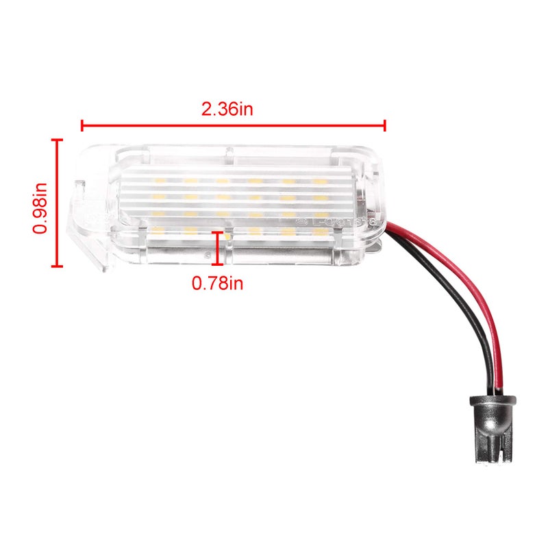 Beneges 2 Pcs Error Free Xenon White LED License Plate Light Compatible with 2009-2018 Ford Explorer Fiesta Fusion Escape Focus Mondeo Lincoln MKC Rear License Tag Lights Lamp BB5Z-13550-A - Image 2
