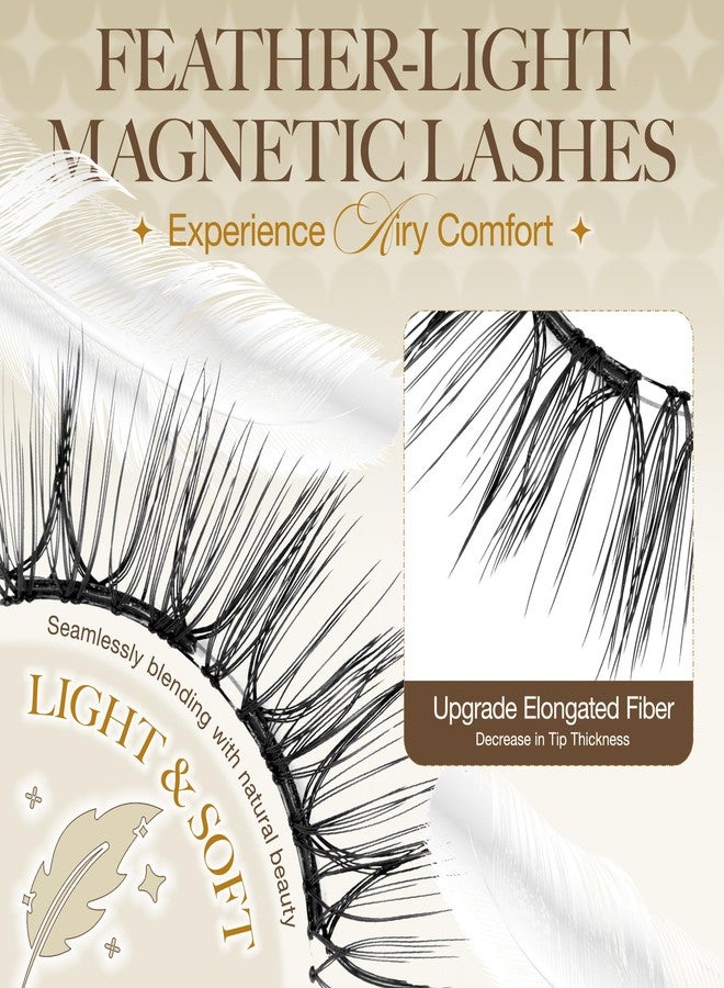 LASHVIEW Update Soft Magnetic Eyelashes Natural Look, Reusable Manga Magnetic Lashes Kit with Applicator CT32 - Image 5