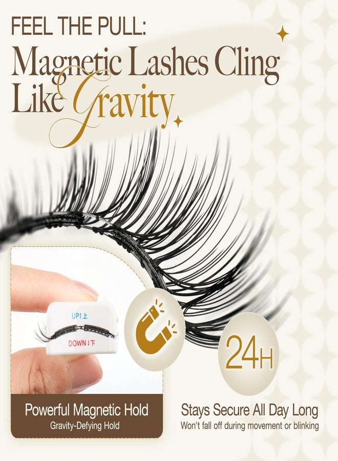 LASHVIEW Update Soft Magnetic Eyelashes Natural Look, Reusable Manga Magnetic Lashes Kit with Applicator CT32 - Image 3