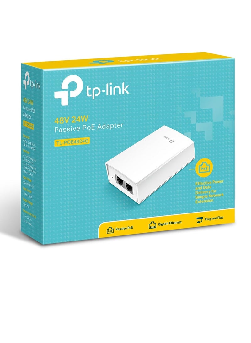 Tp-link Tl محول TP-Link TL-POE4824G 48V PoE السلبي قابل للتثبيت على الحائط إيثرنت جيجابت - Image 4