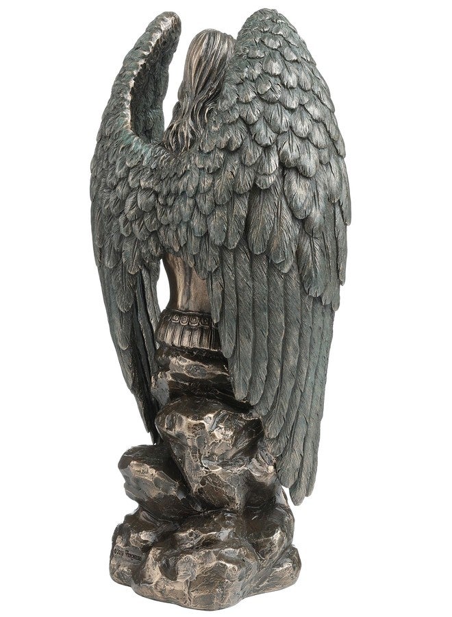 Veronese Design 9 1/8 Inch Saint Michael Prayer Archangel Monument Cold Cast Resin Bronze Finish Angel Statue - Image 3