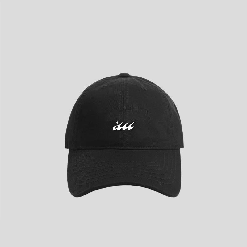 Big Head Circumference Face Small Sunshade Joker Original Design Letter Black Baseball Cap Men'S And Women'S Duck Tongue Hat Tide - Image 1
