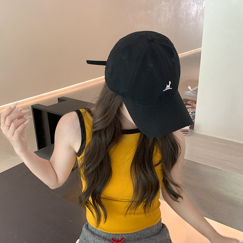 Big Head Circumference Face Small Sunshade Joker Original Design Letter Black Baseball Cap Men'S And Women'S Duck Tongue Hat Tide - Image 4