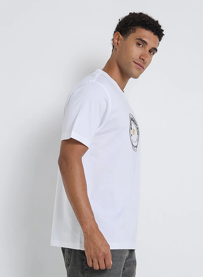 Ben Sherman Mercerised Cotton Chest Print T-Shirt