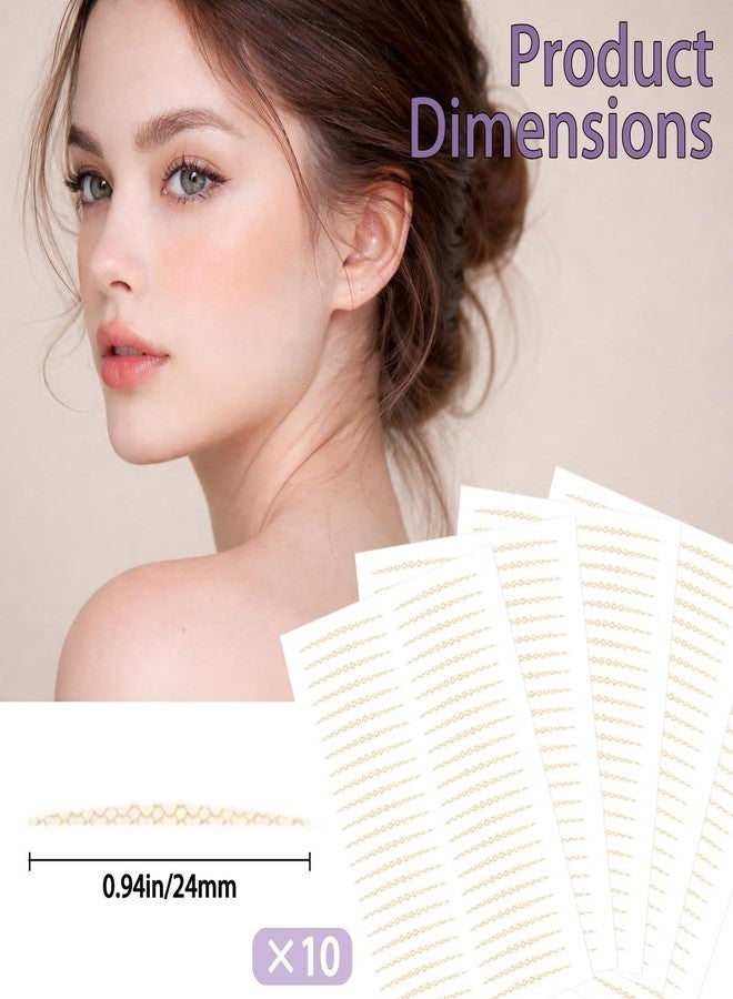 fernfern 520 PCS Double Eyelid Tape,Invisible Eyelid Lifter Strips for Natural Double Eyelids, Waterproof Eyelid Tape with Tweezers & Y Fork, Thin 23×1.3mm Eye Lift Tape for Droopy or Uneven Eyelids - Image 4