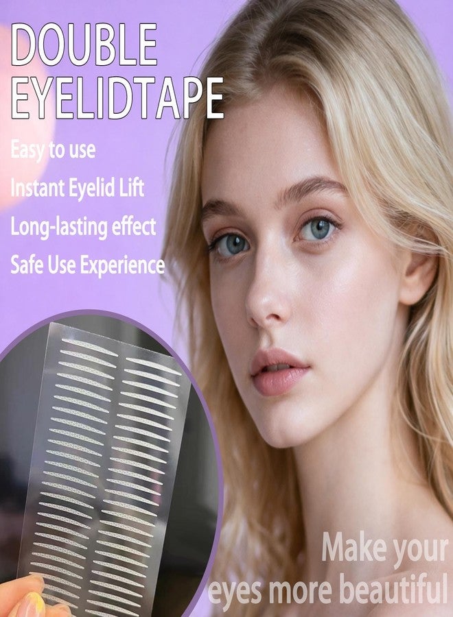 fernfern 520 PCS Double Eyelid Tape,Invisible Eyelid Lifter Strips for Natural Double Eyelids, Waterproof Eyelid Tape with Tweezers & Y Fork, Thin 23×1.3mm Eye Lift Tape for Droopy or Uneven Eyelids - Image 5