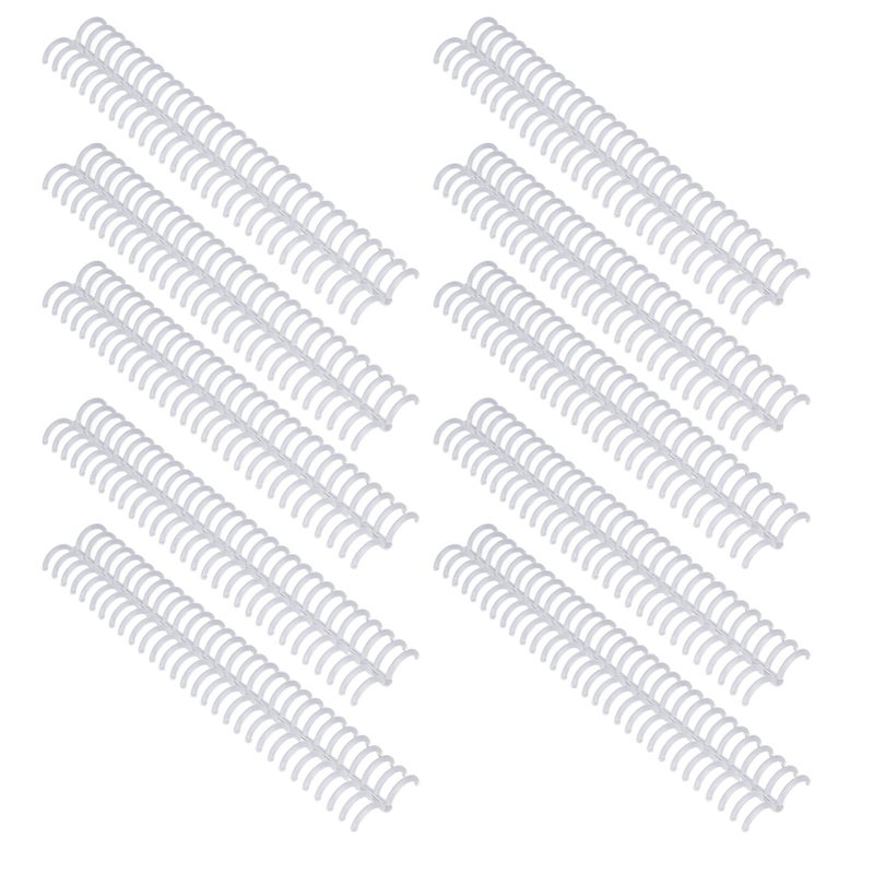 10 Pcs Binding Comb 19mm 30 Ring 150 Sheet Capacity Plastic Comb Binding Spines for A4 B5 A5 Paper Transparent - Image 5