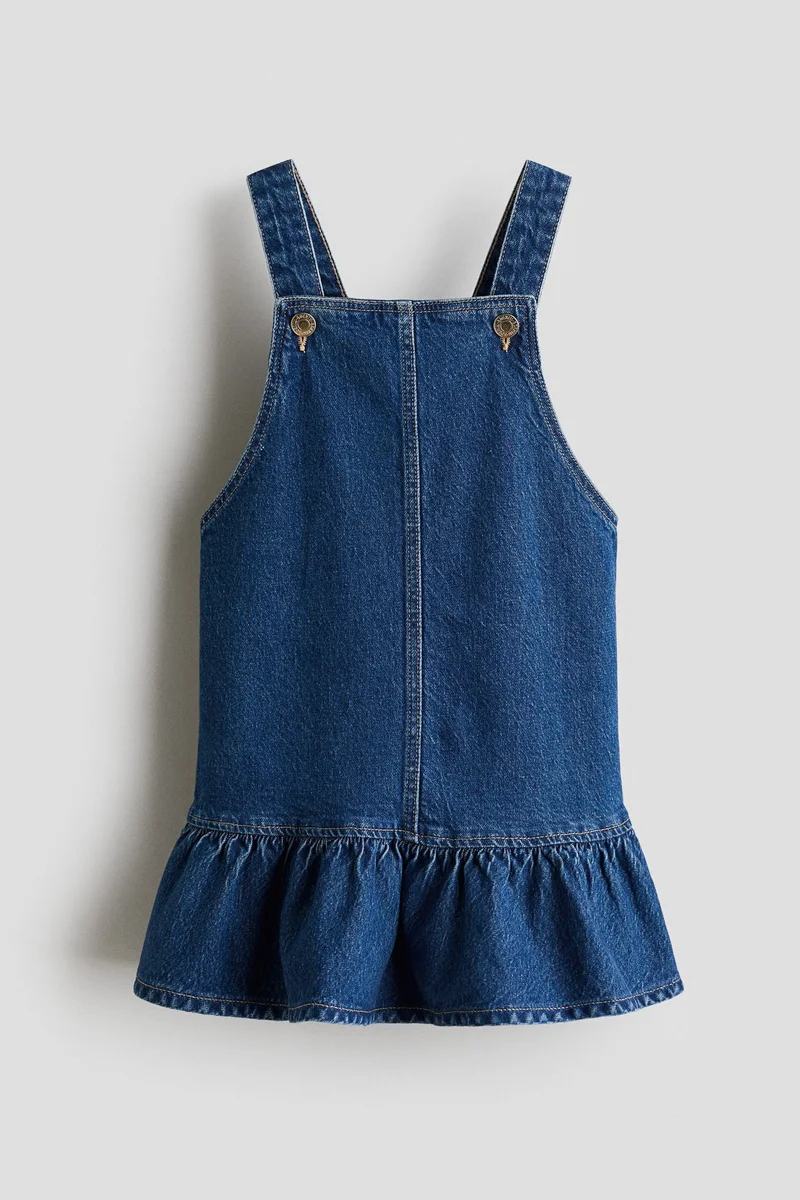 H&M Cotton denim dungaree dress