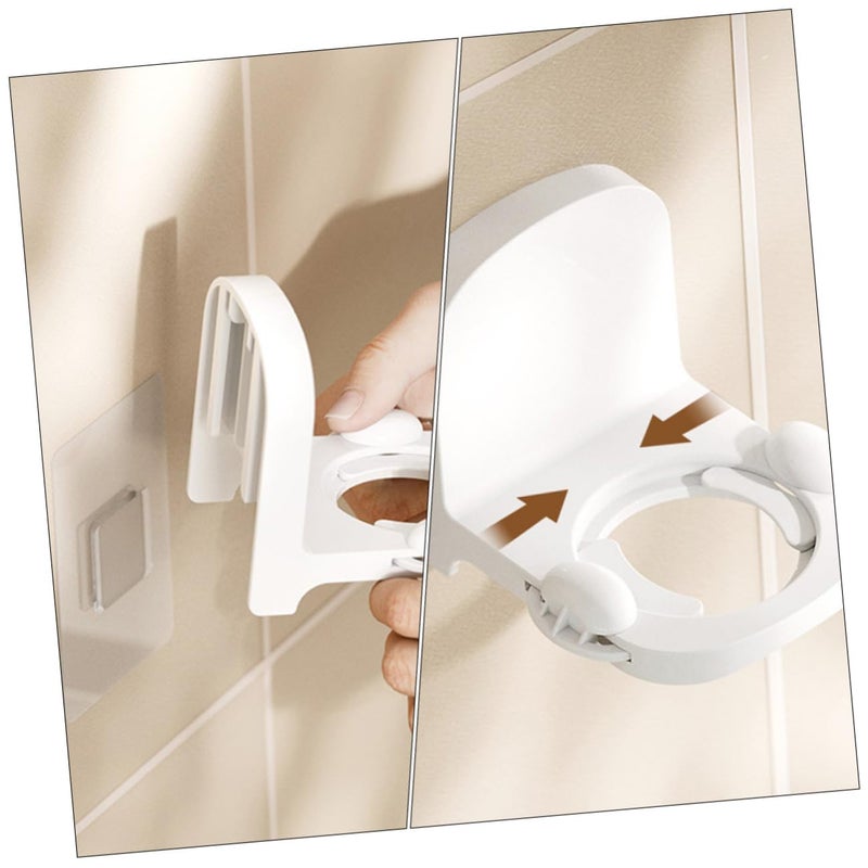 Wall Mounted Shampoo Holder 2 Pack Adhesive No Drill Bathroom Storage Dispenser - Image 4
