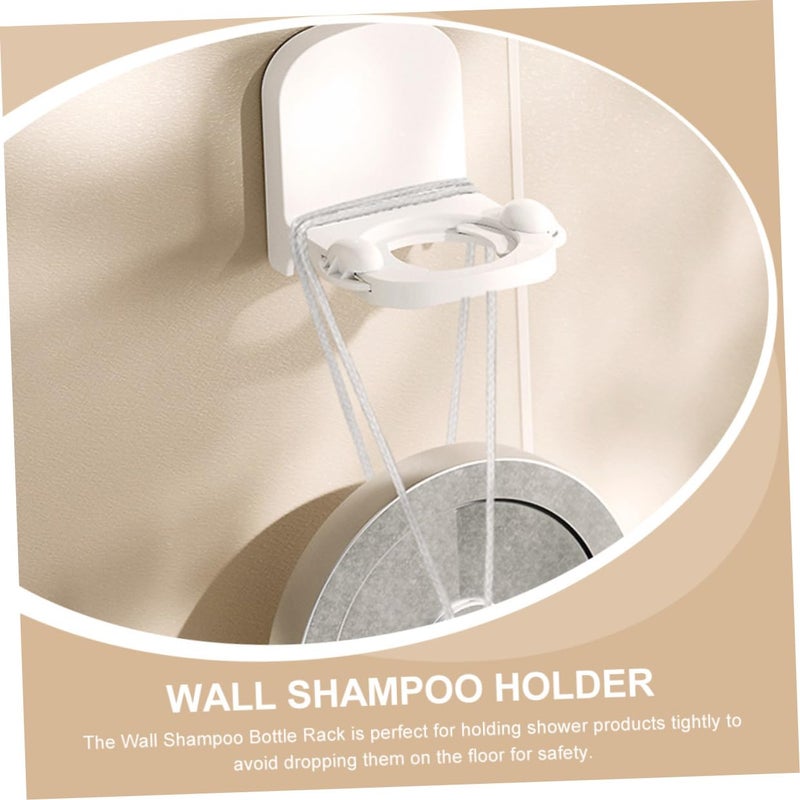 Wall Mounted Shampoo Holder 2 Pack Adhesive No Drill Bathroom Storage Dispenser - Image 3