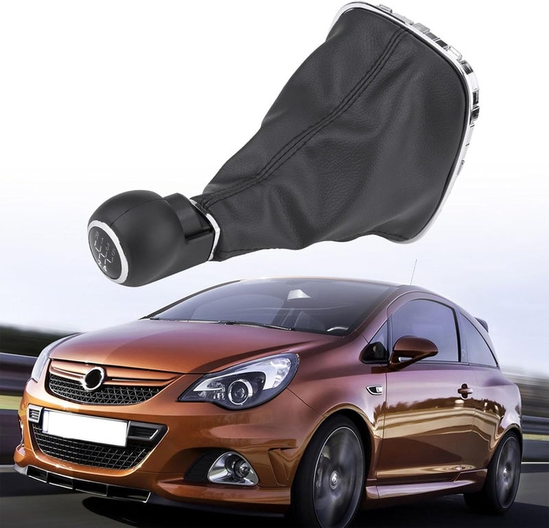 plplaaoo Gear Shift Cover,Shift Knob Cover,Stick Shift Cover,Gear Shifter Cover,Car Gear Shift Knob Lever Stick Gaitor Boot Cover for Opel Cor sa D 009140093 19276,Pu Leather + Plastic - Image 4