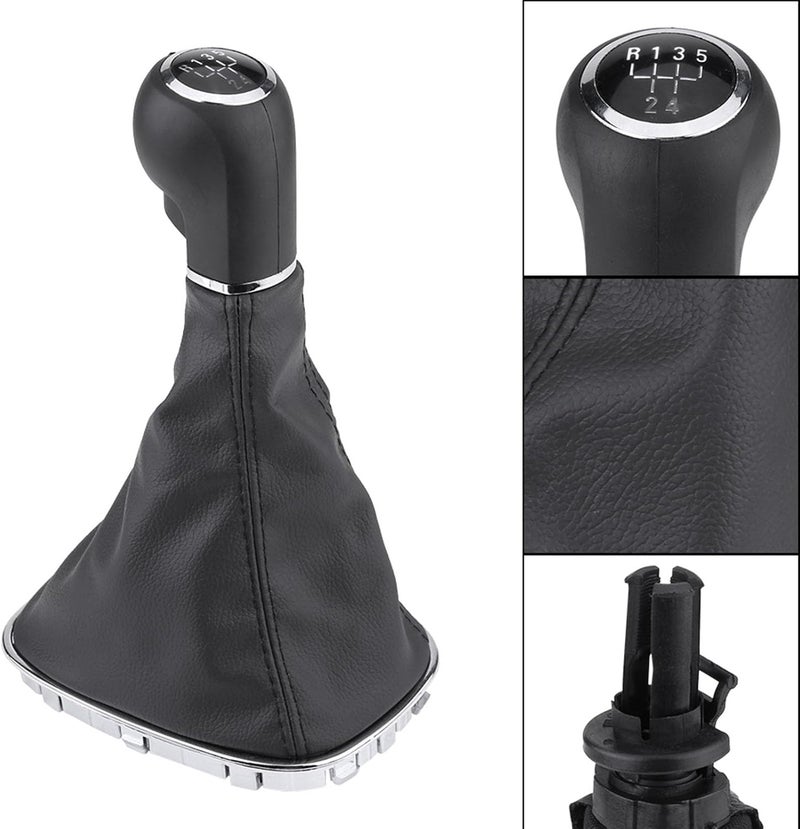 plplaaoo Gear Shift Cover,Shift Knob Cover,Stick Shift Cover,Gear Shifter Cover,Car Gear Shift Knob Lever Stick Gaitor Boot Cover for Opel Cor sa D 009140093 19276,Pu Leather + Plastic - Image 5