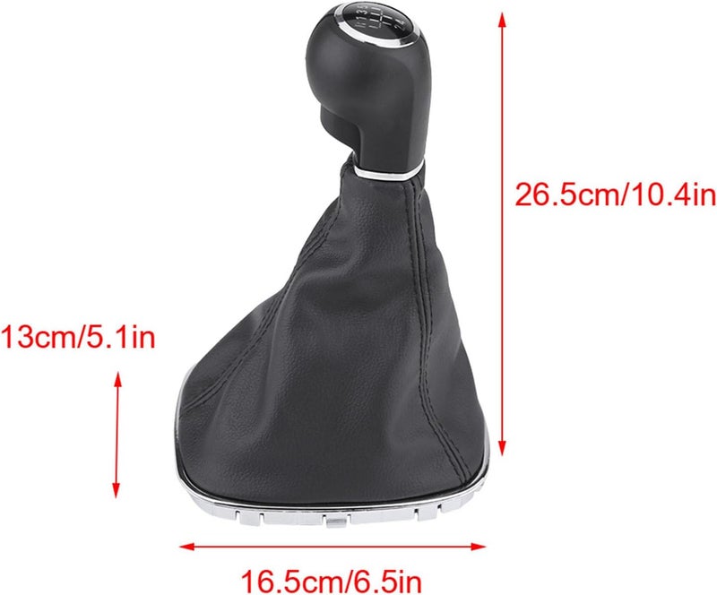plplaaoo Gear Shift Cover,Shift Knob Cover,Stick Shift Cover,Gear Shifter Cover,Car Gear Shift Knob Lever Stick Gaitor Boot Cover for Opel Cor sa D 009140093 19276,Pu Leather + Plastic - Image 2
