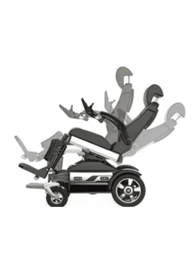 Gilani Mobility - كرسي متحرك كهربائي مع مقعد كهربائي قابل للتعديل ومسند ظهر ودوران 120X67X110 - Image 1