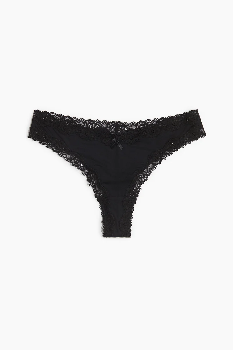 H&M 5-pack microfibre and lace Brazilian briefs