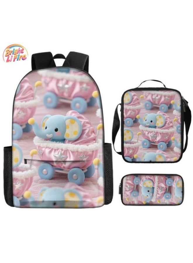 Bright Li Fire I feel so young! The new cartoon bag three-piece set is suitable for sports and leisure (available for students, children, friends on outings, mountain climbing, schooling, etc.) - 48 - Image 1