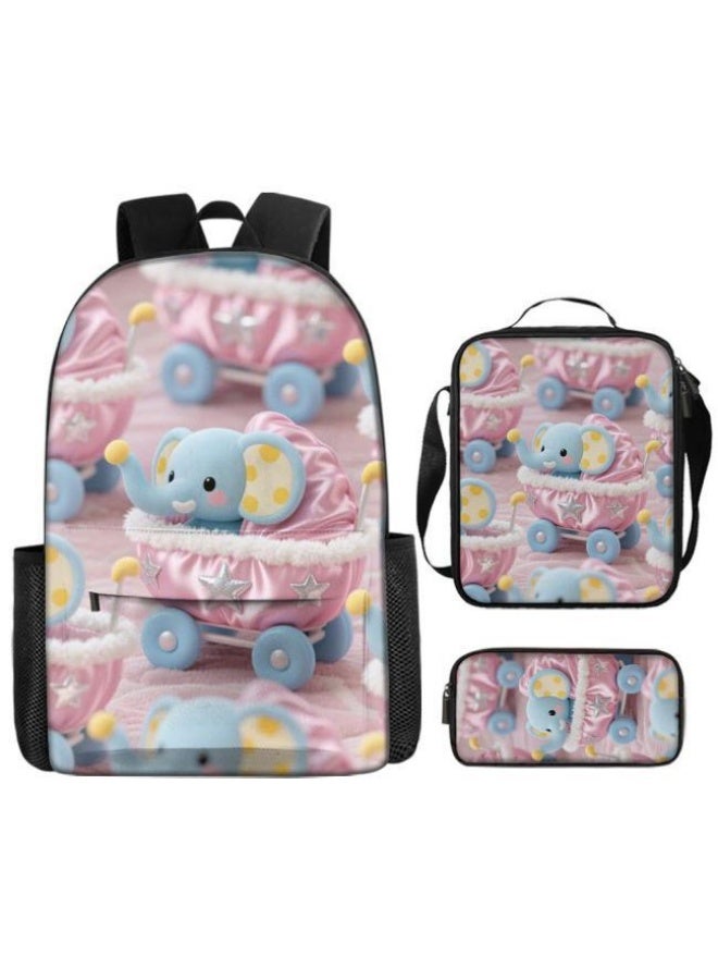 Bright Li Fire I feel so young! The new cartoon bag three-piece set is suitable for sports and leisure (available for students, children, friends on outings, mountain climbing, schooling, etc.) - 48 - Image 2