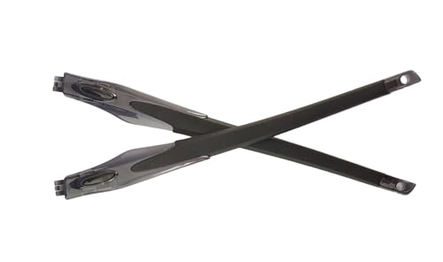 NicelyFit Replacement Temples Arms Legs for Oakley Crosslink OX8027 OX8029 OX8030 OX8031 Glass Frame Eyeglassses 140mm PewterBlack - Image 1