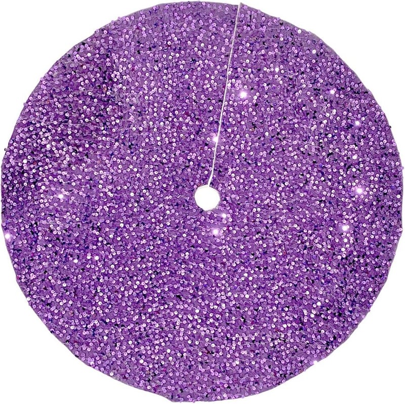 Sn2426c تنورة شجرة عيد الميلاد الملونة ذات الترترات قاعدة حفلة براقة غطاء - Image 4