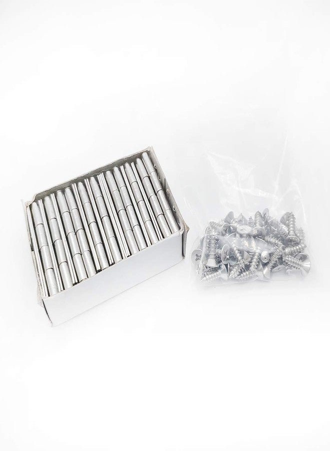 ZLYY 20 pcs 2inch Stainless Steel Door Hinge with Screws ，Cabinet Furniture Hardware Replacement - Image 3