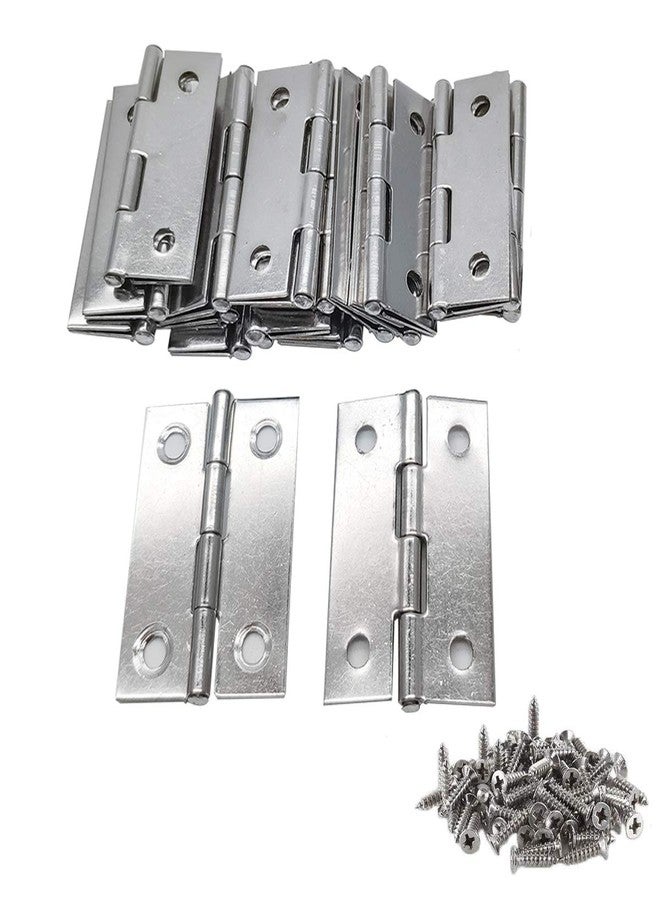 ZLYY 20 pcs 2inch Stainless Steel Door Hinge with Screws ，Cabinet Furniture Hardware Replacement - Image 1