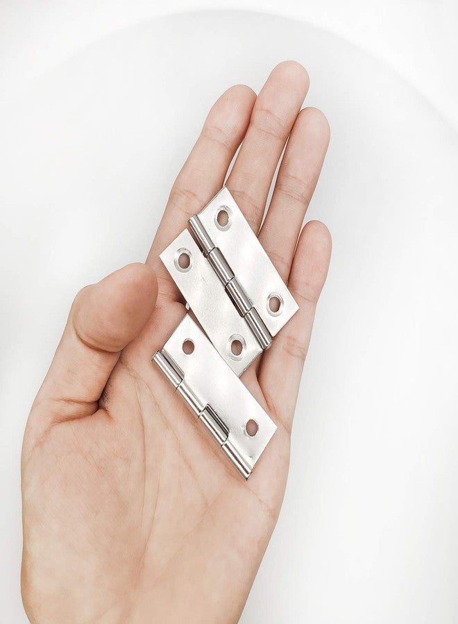 ZLYY 20 pcs 2inch Stainless Steel Door Hinge with Screws ，Cabinet Furniture Hardware Replacement - Image 4