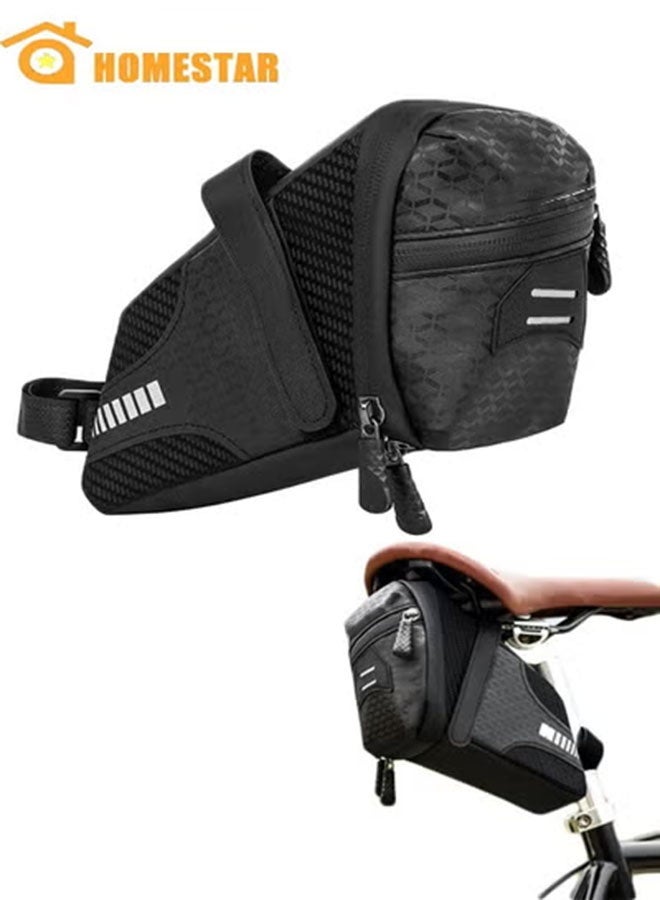 هومستر حقيبة السرج الدراجة, حقيبة المقعد, حقيبة الدراجة تحت المقعد, اكسسوارات الدراجة, حقيبة التخزين, حزمة أسفين الدراجات الخفيفة للطريق, الجبل - Image 1