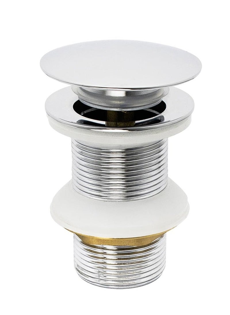 Pop Up Basin Plug - Solid Brass Click Clack Sink Waste Drainer, Universal G 1-1/4 Connection for All Standard Wash Basins, Sinks, Vanity - Image 1