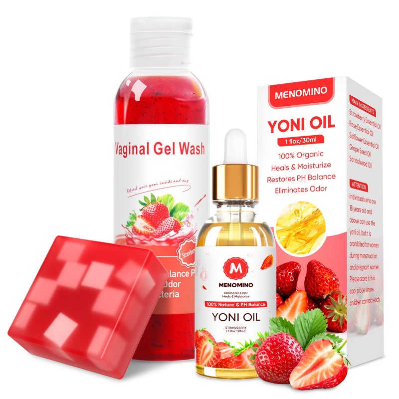 Feminine Wash Yoni Soap Bar Yoni Oil for Women pH Balance Yoni Wash for Vaginal Moisturizing Remove Odor 507 FlOz Intimate Wash 1 FlOz Organic Feminine Oil 353oz Yoni Bar
