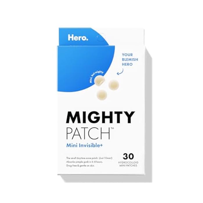 Mighty Patch Mini Invisible+ Patches - X-Small Daytime Hydrocolloid Acne Pimple Patches for Covering Zits & Blemishes, Blends Into Skin & Barely There (30 Count, 10mm Patch) - Image 1