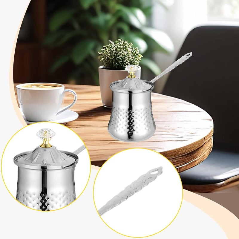 Coffee Pot Kitchen Gadget for Gas Stoves W Anti Overflow Spout with Lids with Handle Chocolate Melting Pot Butter Warmer Jug, L - Image 2