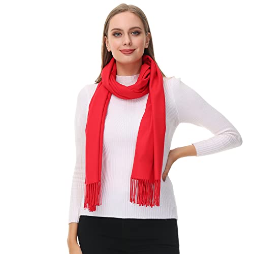 OHAYOMI Pashmina Shawl Wraps Cashmere Feel Scarves Winter Warm Soft Fashion Scarf for Women Evening Dresses Wedding Bridal Bridesmaid Gifts Travel Blanket - Image 4