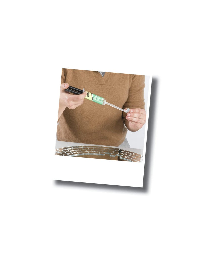 UHU Quickset Adhesive, Universal, Fast And Strong, 2 Component Epoxy Resin Repair Glue, Easy Mix Syringe 14 Ml, Transparent - Image 3