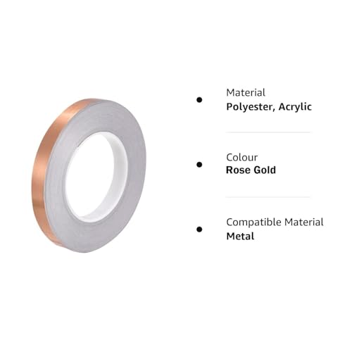 HUBTURE Tile Gap Foil Line Tape, Self-Adhesive Tile Seam Sticker, Waterproof Gap Sealing Foil Decor Tape for Wall, Cabinet, Bedroom, Living Room, Kitchen,1CM*50M (Rose) - Image 5