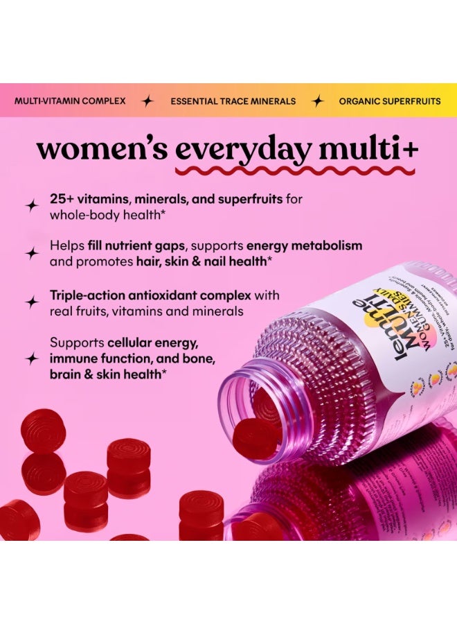 Lemme Multi, Women's Daily Gummies, Raspberry Orange, 60 Gummies - Image 4