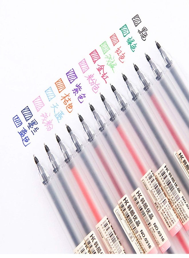 sencoo 12 pack Premium Gel Ink Pen Fine Point Pens Ballpoint Pen 0.5mm for Japanese Office School Students Stationery Supply Children Gift Pens - Image 2